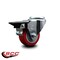Service Caster 3'' Red Poly Wheel Swivel Bolt Hole Caster with Posi Lock Brake SCC-BH20S314-PPUB-RED-PLB - alternate 5